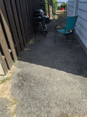 parking lot line striping at AA Appliance Store in Port Angeles, WA,