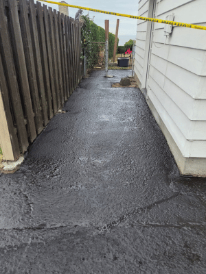 parking lot line striping at AA Appliance Store in Port Angeles, WA,
