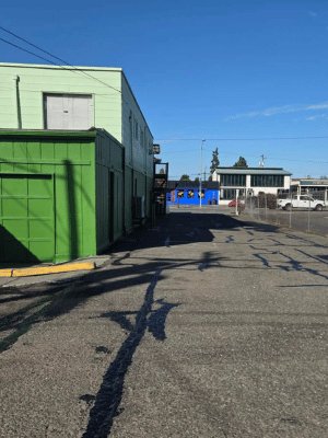 parking lot line striping at AA Appliance Store in Port Angeles, WA, (2)